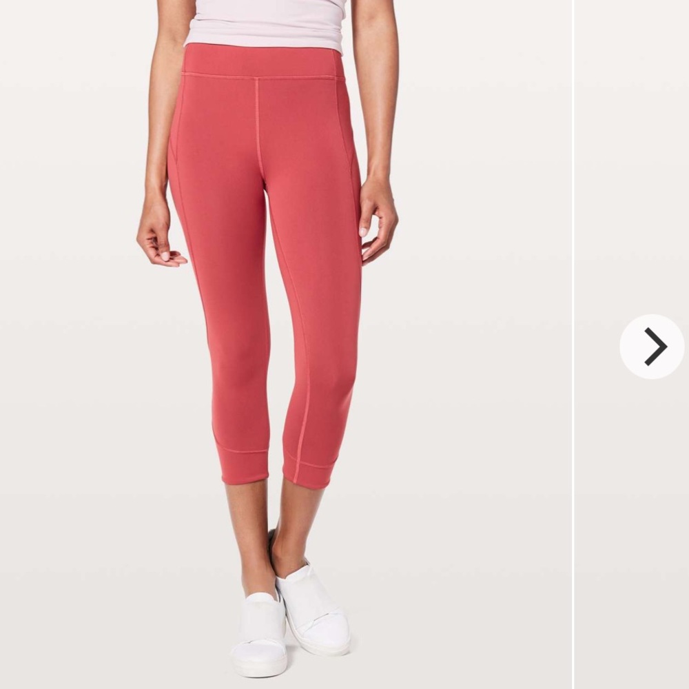 Lululemon In Movement Crop Everlux 19” Leggings Size 10